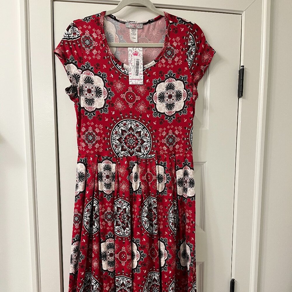 Pretty Pleated Dress with Cap Sleeves